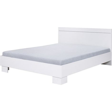 Cama de adulto, doble COMO. Área para dormir de 160X200 cm con somier. Cama moderna y de diseño para dormitorio.