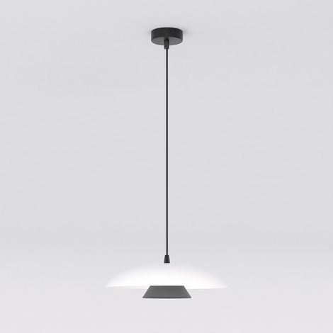 Lampada a sospensione Babel in acciaio bianco e nero (1/5)