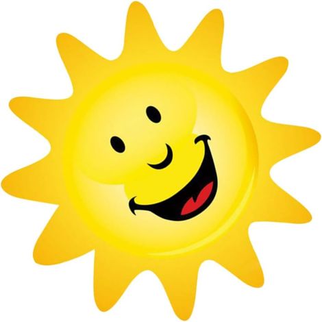 Autocollant Jaune Cartoon Soleil en Pvc Mural pour Chambre Garçon et Filles (1/5)
