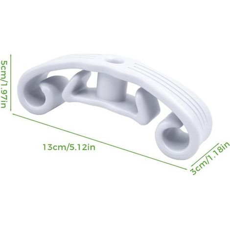 Lot de 2 poignées pour sacs de courses en plastique (blanches et noires), idéales pour les sacs, seaux, etc. Poignée extra-résistante blanche. (1/5)