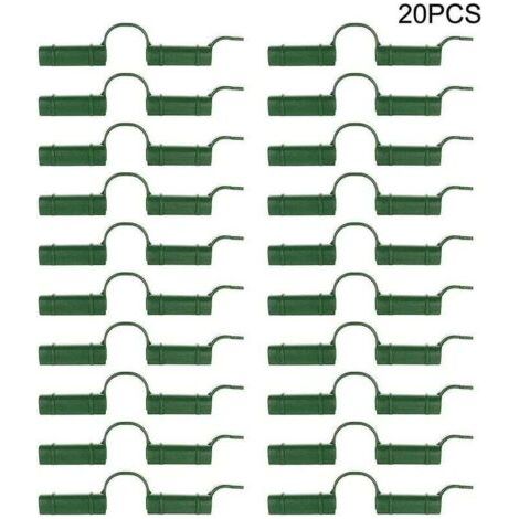 Lot de 20 clips de fixation pour serre - Pour tube de serre - Outil fixe - Pour bâche de jardin - Protection solaire. 1.1cm (1/4)