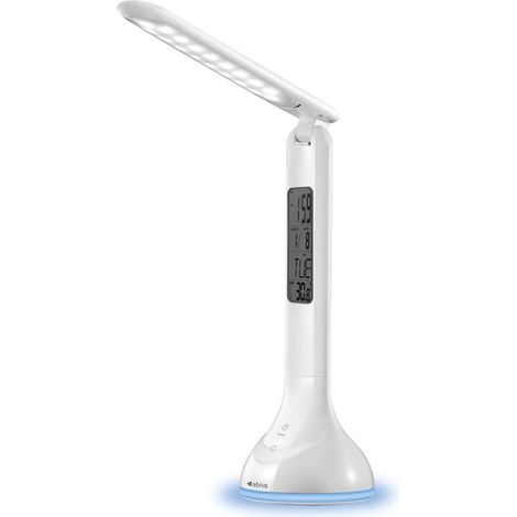 Avide Lámpara de Escritorio LED Blanca con Pantalla LCD RGB (1/3)