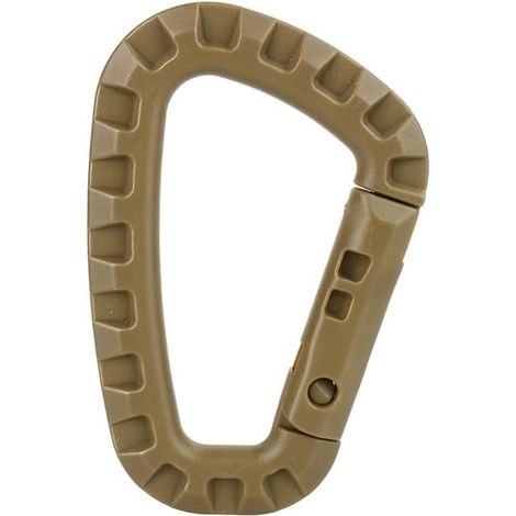 Mousqueton tactique 1 pièce pour camping, escalade et activités de plein air. Mousqueton en forme de D avec boucle à ressort haute résistance en plas