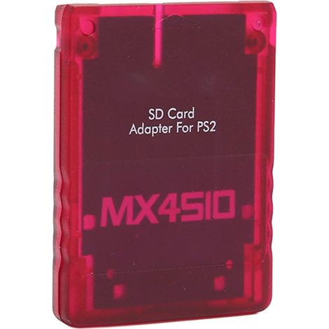 Adaptateur de Lecteur de Carte de Stockage Micro fabriqué à la Main pour MX4SIO SIO2SD, Lecteur de Carte en Matériau Durable, Accessoires pour (Rouge transparent) (1/5)