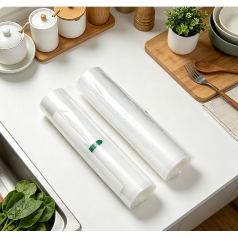 Sacs sous vide Aigostar film texturé résistant étanche découpable, conservation longue durée pour maison et professionnel