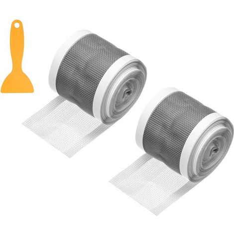 Rouleau Autocollant Réparation Moustiquaire 7cm x 10m Auto-adhésif avec Outil de Retrait pour Trous et Déchirures (1/5)