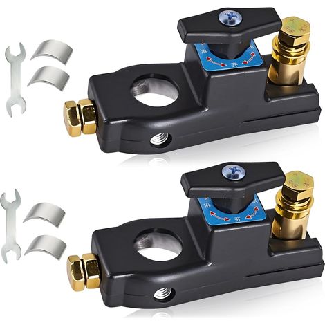 2 Stück Kfz-Batterietrennschalter, 12V-24V Auslaufsicherer Batterietrennschalter, Universelle Batterietrennschalter für Pkw, Lkw, Wohnmobil und Boot (1/5)