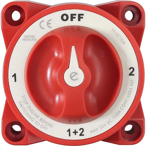 12V 24V 48V 350A Boat Battery Disconnect Isolator Switch,  2-Position Waterproof Master Cutoff Switch for Marine Car ATV UTV,  4-Position 350A (1/5)