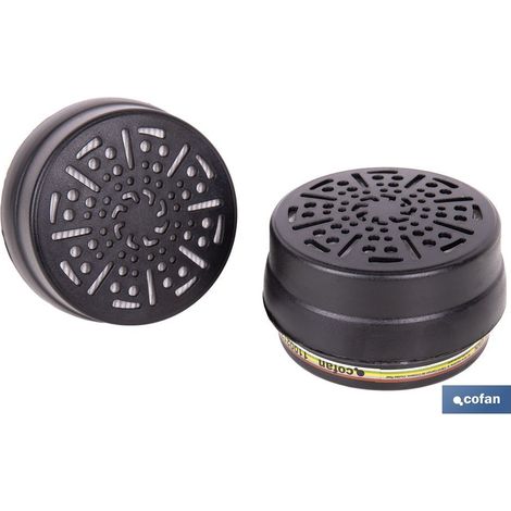 Ensemble de 2 filtres ABEK1P3 pour masque facial (1/4)