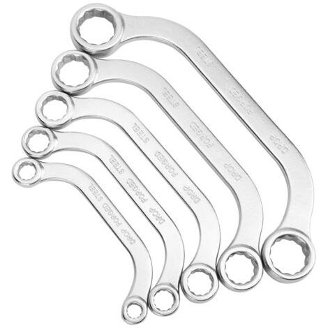 5pcs 8-22mm Kit de clés métriques demi-lune clé en acier au chrome vanadium à double extrémité (type C) (1/5)