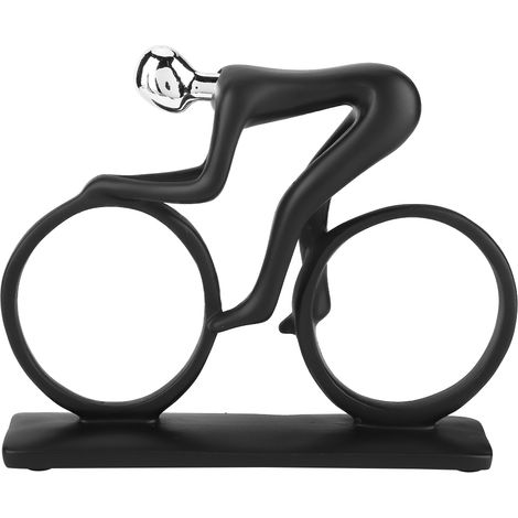 Sculpture abstraite moderne cycliste en résine, figurine sportive de vélo, décoration artistique artisanale (1/5)