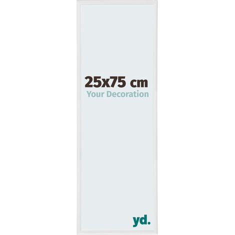 yd. - Cadre photo 25x75 - Blanc Brillant - Plastique - Annecy
