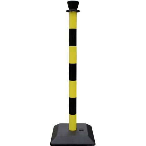 Barrière sécurité RS PRO Noir/Jaune en PVC Haut. 950 mm ( Prix pour 1 ) (1/2)