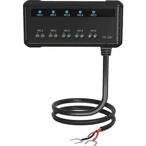 Porte-fusible universel automobile 12 V, protection 5 circuits, fusible 20 A pour moto, indicateur LED (1/5)
