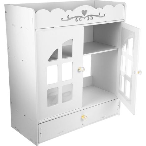 Étagère murale de salle bain, double porte, anti-poussière, en plastique durable, meuble rangement (1/5)