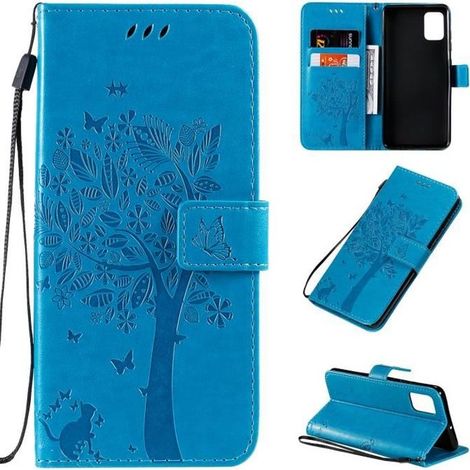 Housse Samsung Galaxy A51 Coque avec Support Portefeuille Anti-chocs Protection Étui Samsung Galaxy A51 2019 6.5\" -bleu (1/4)