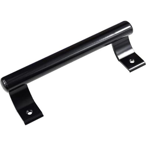 Sollbry Manija de puerta corrediza de aleación de aluminio de 200 mm para balcón, puerta de vidrio, armario de baño, puerta de almacén, manija de metal moderna (negra) (1/4)