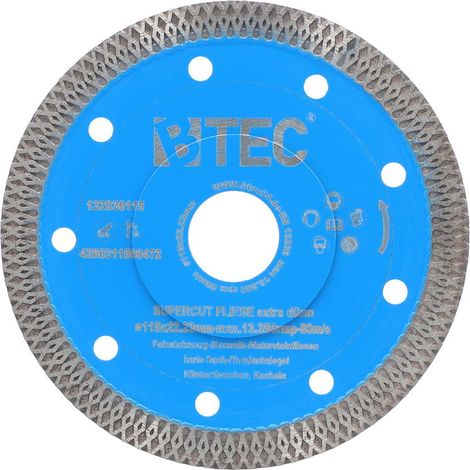 Diamanttrennscheibe SUPERCUT FLIESE extra dünn Ø 115 mm x 1,2 Bohrung 22,22 mm (1/5)