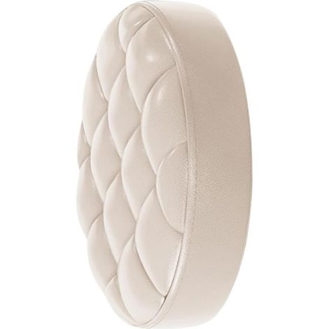 Siège de tabouret rond rechange en cuir PU noir, 1 pièce