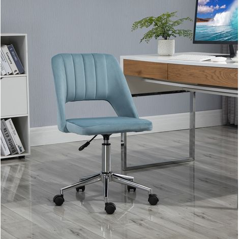 MEUBLIV Sedia da ufficio girevole 49x60 cm blu – altezza regolabile, senza braccioli (1/5)