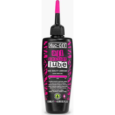 Muc-Off All-Weather Chain Lube, 120 ml - Lubrificante Catena Bici Biodegradabile, Olio Catena Bici di Tutti i Tipi - Formulato per Tutte le Condizioni Atmosferiche