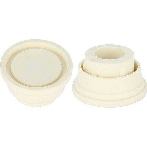- Tope de escalera de piscina (2 piezas, tapas de extremo de escalera de piscina enterrada, juego de parachoques de goma blanca para escaleras de piscina, repuestos universales)