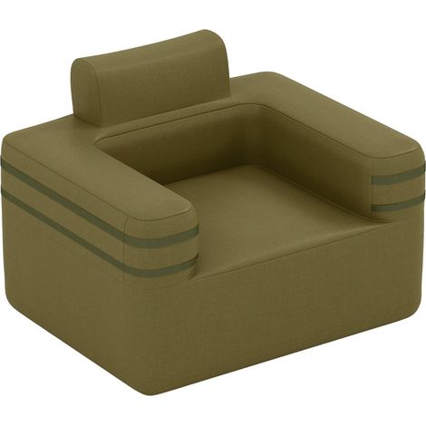 Canapé gonflable avec pompe intégrée et sac de rangement pour le camping