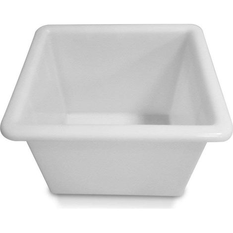 BRB Kunststoffwanne mit U-Rand, lebensmittelecht, 55 Liter, LxBxH 535x475x380 mm, weiß (1/2)