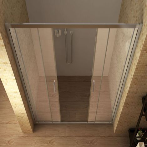 Porta doccia con ingresso centrale trasparente jenny, misura 170 (1/2)