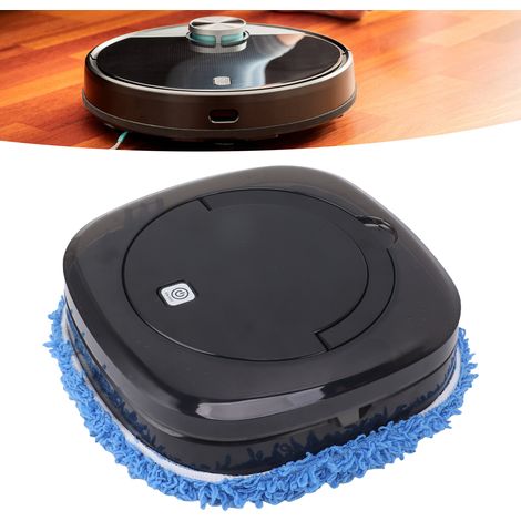 Robot aspirador y fregador autónomo con depósito de agua – Tipo robot fregador – Material ABS – 23 cm – Negro – 1 robot + 2 mopas (1/5)