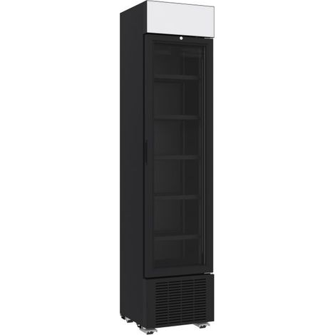 Réfrigérateur 1 porte en verre noir 232l - Combisteel (1/4)