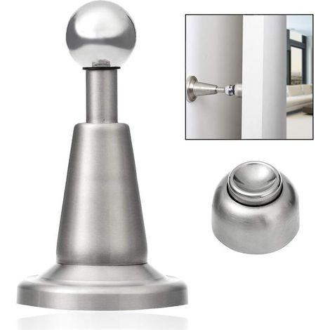 Butée De Porte - Butée Magnétique En Acier Inoxydable 304 - Pour Porte Intérieure Extérieure - Fixation Murale - 1 Pièce (1/5)