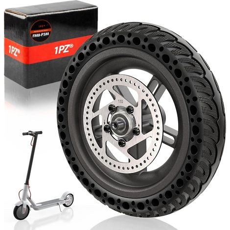 FM8-P3M 8,5 pouces Roue solide de scooter remplacement pour scooter électrique Xiaomi M365, pneu plein 8 1/2 avec moyeu en aluminium et frein à disque pour pneu solide arrière (1/5)