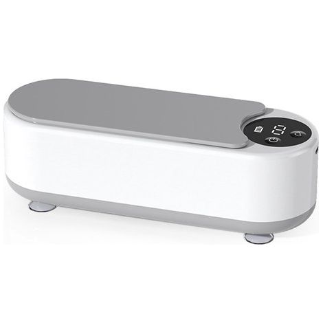 Nettoyeur à ultrasons,Appareil de nettoyage pour lunettes,Convient aux lunettes,prothèses dentaires et objets en plastique,23 x 8 x 8 cm,Gris (1/5)