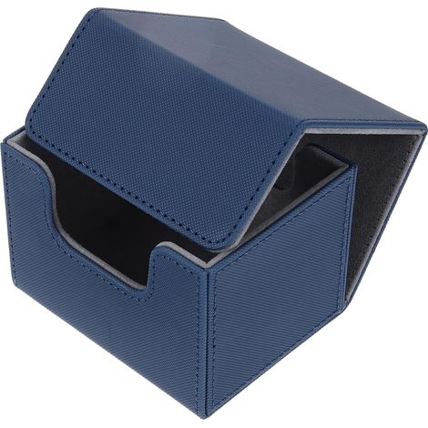 Boîte à cartes en cuir pour accessoires de jeu, boîte de rangement pour cartes à jouer, boîte de rangement pour la maison ou le bureau (1/5)