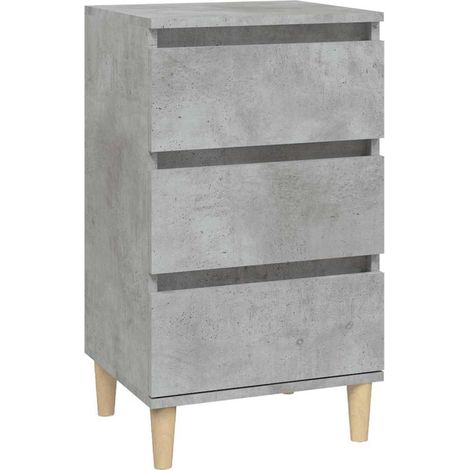 Maison Exclusive - Comodino Grigio Cemento 40x35x70 cm in Legno Multistrato (1/5)