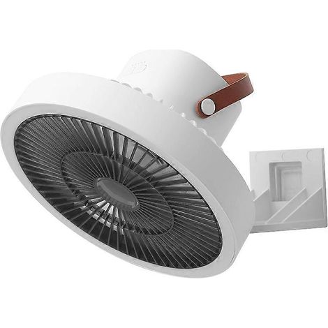 Mini ventilateur rechargeable mural pour la maison, ventilateur rechargeable multifonctionnel, ventilateur oscillant portable. (1/5)