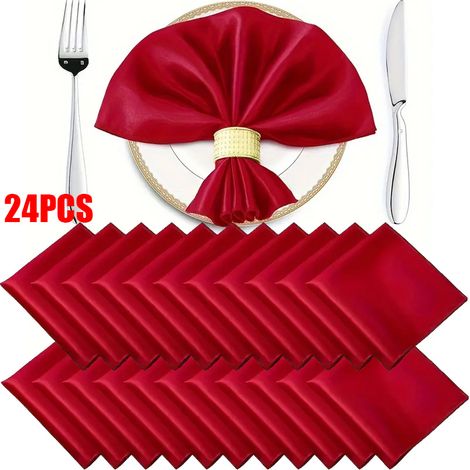 serviettes de table rouges élégantes carrées mouchoirs pour décoration banquet et restaurant 43 x 43 cm 43 cm 43 x (1/5)