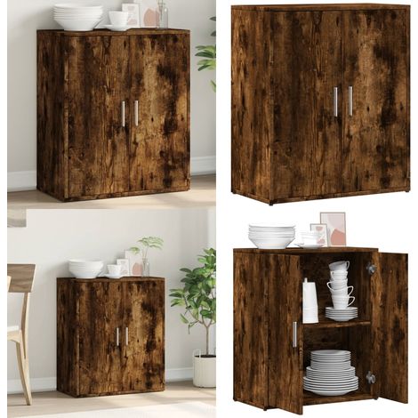 Sideboard Räuchereiche 60x31x70 cm Holzwerkstoff - Holz Sideboard - Wohnzimmer Möbel - Regal - Sideboard Braun - Schreibtisch Organisieren - Home & Living (1/5)