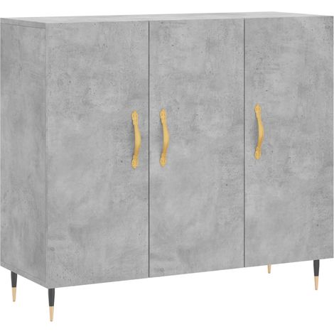 Sideboard/Anrichte/Buffet Betongrau 90x34x80 cm Holzwerkstoff LXWW918507 (1/5)