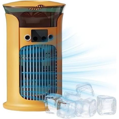 Portable air conditioner, 2025 New mini air conditioner, portable air conditioner without exhaust, 3 speeds, A+++ quiet portable air conditioner for bedroom, office (Orange) (1/2)