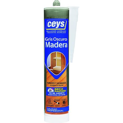 Sellador Acrílico CEYS Madera Gris Oscuro - Seca Rápido - Cartucho 280 ML (1/2)