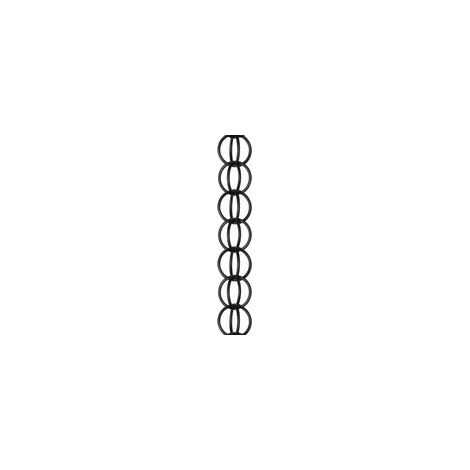 Chaîne de gouttière - Aluminium - Conception à double boucle pour drainage de toiture - 1,20 m - Noir (1/5)