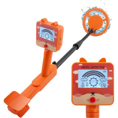 Metalldetektor, verstellbare Höhe, wasserdichte Spule, Orange (1/2)