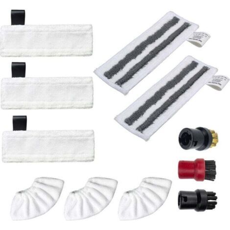 Kit d'accessoires pour Kärcher Easyfix SC2, SC3, SC4 et SC5 -Accessoires pour nettoyeur vapeur - 11 pièces - Chiffons microfibres de rechange