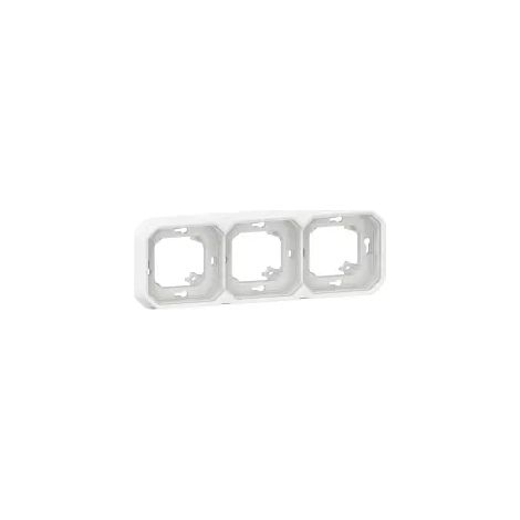 Support plaque encastré - 3 postes - Horizontal / Vertical - Blanc - Plexo - 069698L - Legrand (1/5)