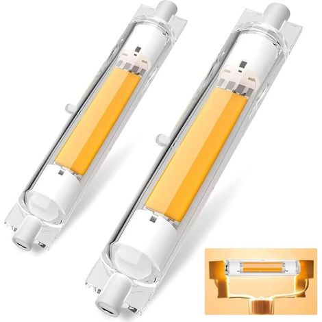 R7S LED 118mm Dimmable. 30W LED R7S Équivalent à Lampe Halogène 300W. Blanc Naturel 4000K. 3000LM. Sans Scintillement. Éclairage à Faisceau 360°. Pour luminaires intérieurs extérieurs. lot de 2 (1/5)