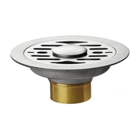 Siphon de sol déodorant en acier inoxydable, drain de sol déodorant en acier inoxydable 11cm Ancien drain de sol rénovation machine à laver spéciale double usage salle de bains 110 tuyau (1/4)