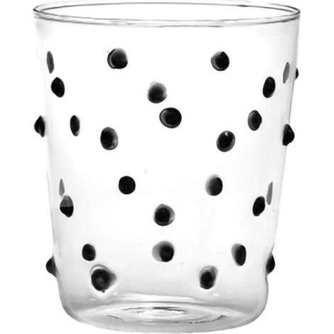 Bicchiere Zafferano Party Tumbler Nero 45 Cl Set 6 pezzi In Vetro