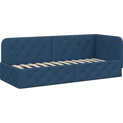 Maison Exclusive - Cornice del letto ad angolo Blu 80 x 200 cm Tessuto